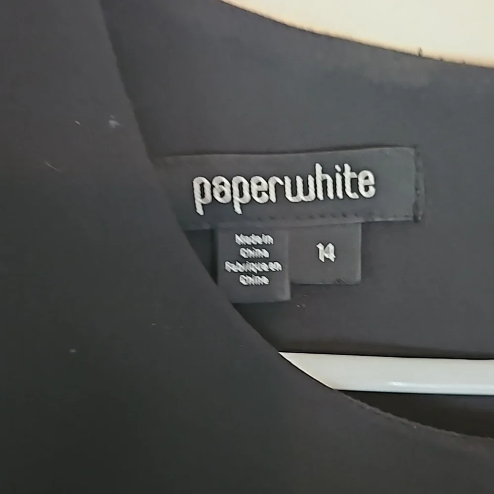 Paperwhite Sleeveless Little Black Bodycon Dress Size 14 - Picture 4 of 5